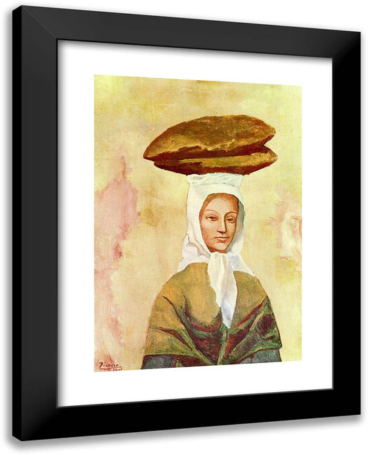 The Bread Carrier 19x24 Black Modern Wood Framed Art Print Poster by Picasso, Pablo