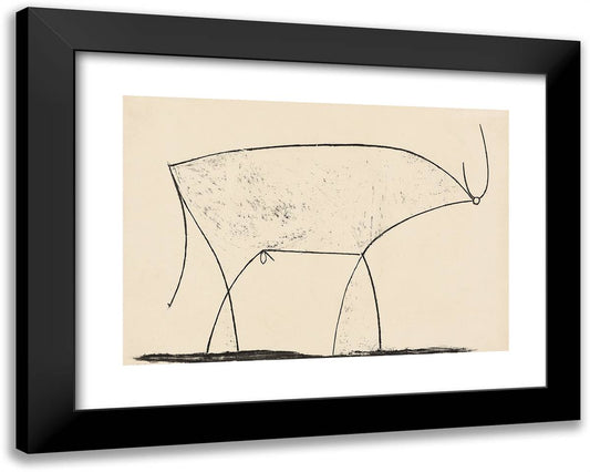 The Bull 24x19 Black Modern Wood Framed Art Print Poster by Picasso, Pablo