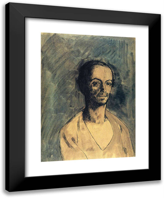 The Catalan Sculptor Manolo (Manuel Hugue) 19x24 Black Modern Wood Framed Art Print Poster by Picasso, Pablo