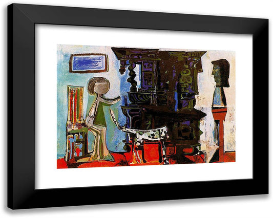 The Dining Room of Vauvenargues 24x19 Black Modern Wood Framed Art Print Poster by Picasso, Pablo