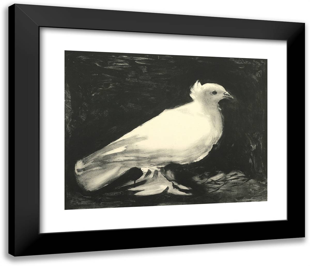 The Dove 23x20 Black Modern Wood Framed Art Print Poster by Picasso, Pablo