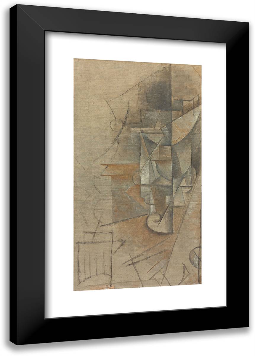 The Glass 16x24 Black Modern Wood Framed Art Print Poster by Picasso, Pablo