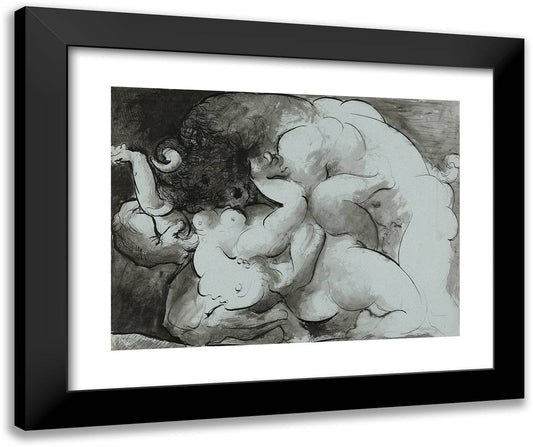 The Minotaur 24x20 Black Modern Wood Framed Art Print Poster by Picasso, Pablo