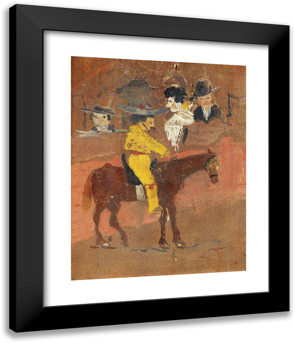 The Picador II 20x24 Black Modern Wood Framed Art Print Poster by Picasso, Pablo