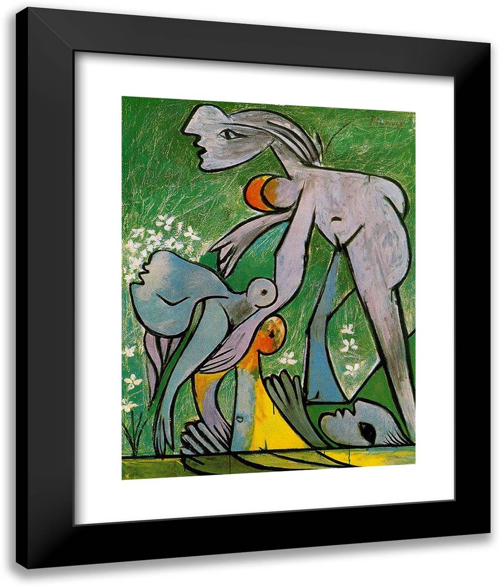 The Rescue 20x24 Black Modern Wood Framed Art Print Poster by Picasso, Pablo