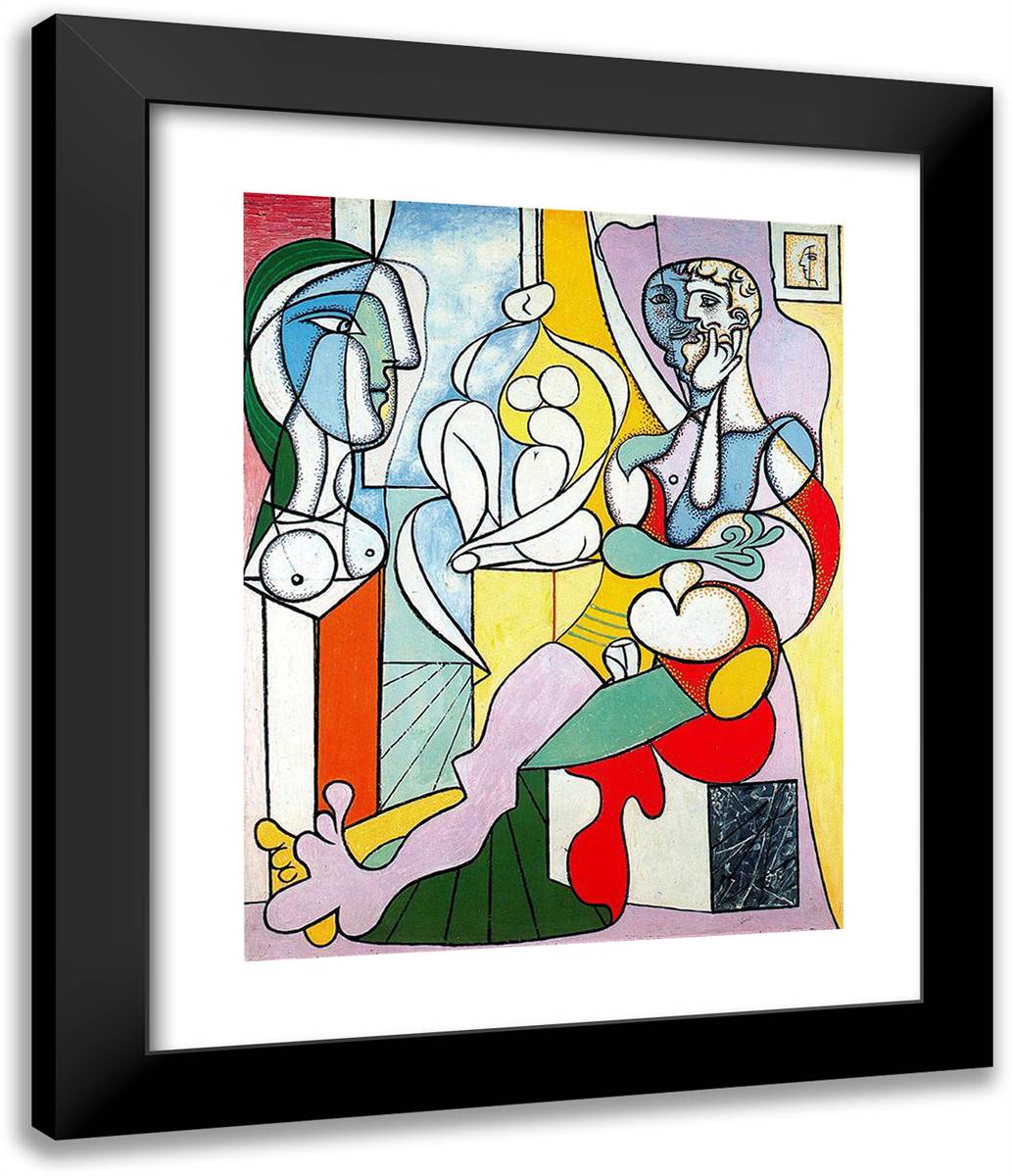 The Sculptor 20x24 Black Modern Wood Framed Art Print Poster by Picasso, Pablo