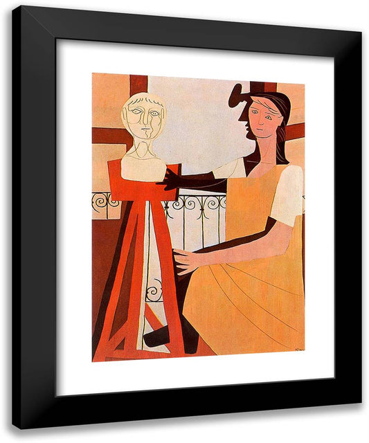 The Sculpture 19x24 Black Modern Wood Framed Art Print Poster by Picasso, Pablo