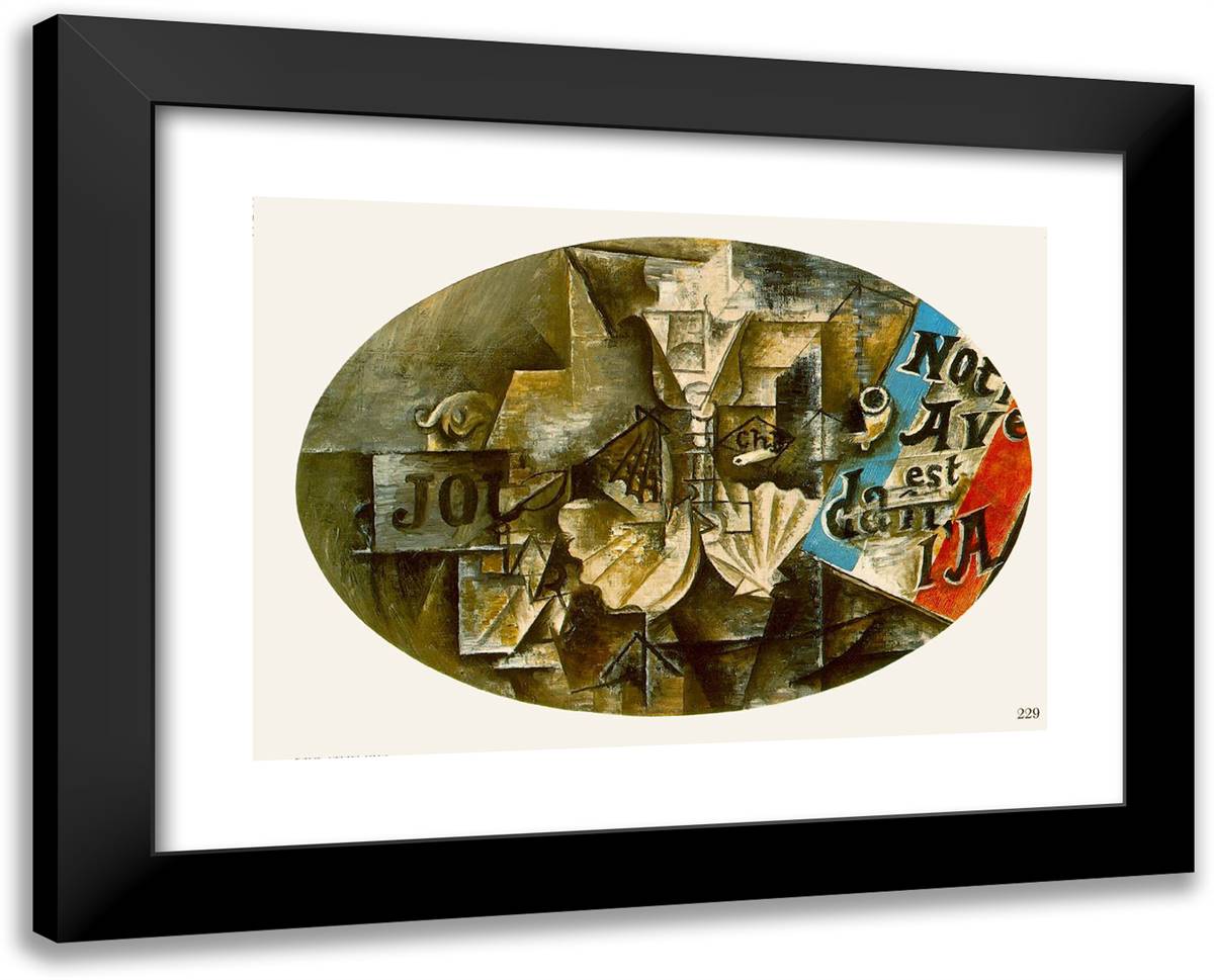 The Shell Saint Jacques (Our Future Is in the Air) 24x19 Black Modern Wood Framed Art Print Poster by Picasso, Pablo