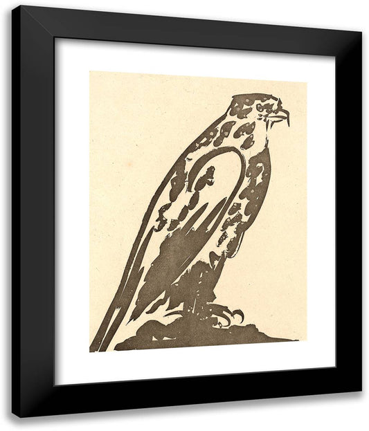 The Sparrow Hawk, from Histoire Naturelle 20x24 Black Modern Wood Framed Art Print Poster by Picasso, Pablo