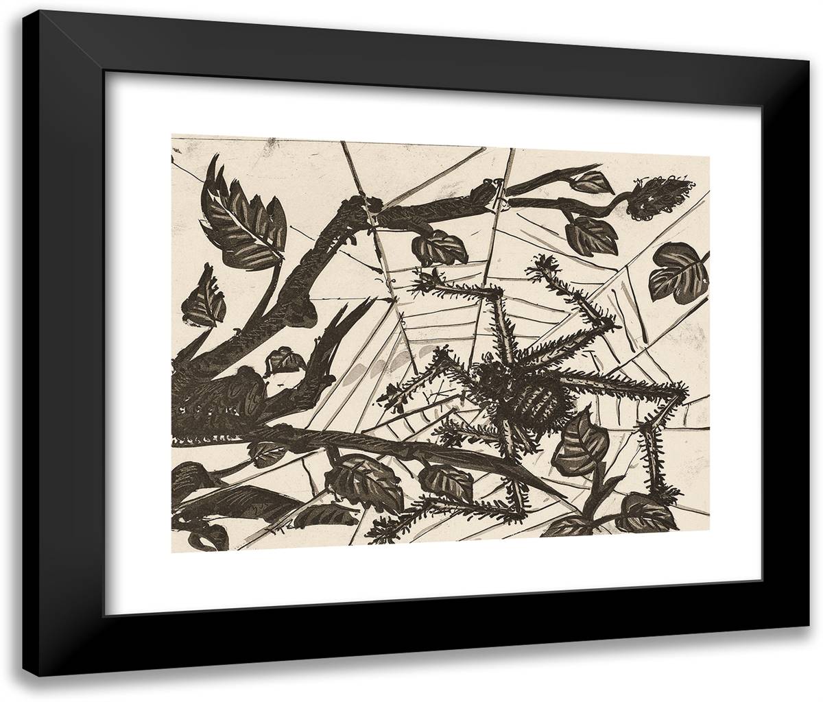 The Spider, from Histoire Naturelle 24x20 Black Modern Wood Framed Art Print Poster by Picasso, Pablo