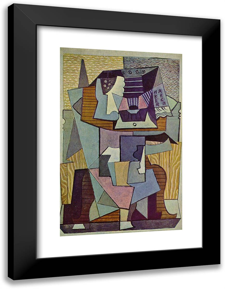 The Table 18x24 Black Modern Wood Framed Art Print Poster by Picasso, Pablo