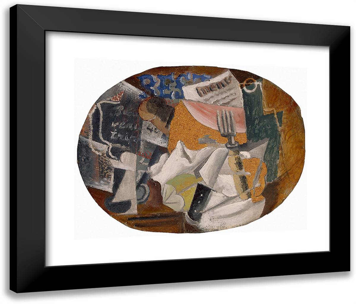 The Tavern 24x20 Black Modern Wood Framed Art Print Poster by Picasso, Pablo