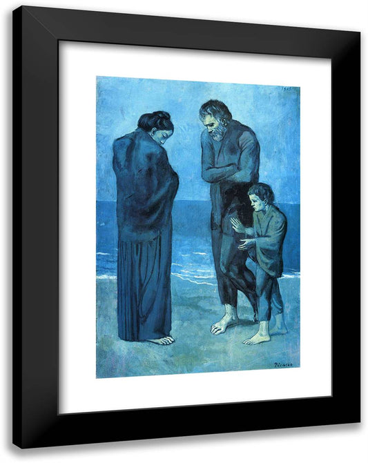 The Tragedy 18x24 Black Modern Wood Framed Art Print Poster by Picasso, Pablo