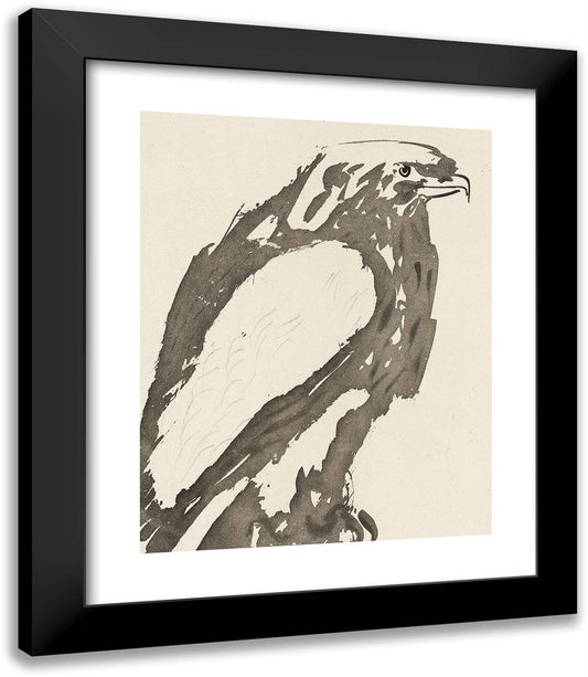 The White Eagle, from Histoire Naturelle 20x23 Black Modern Wood Framed Art Print Poster by Picasso, Pablo