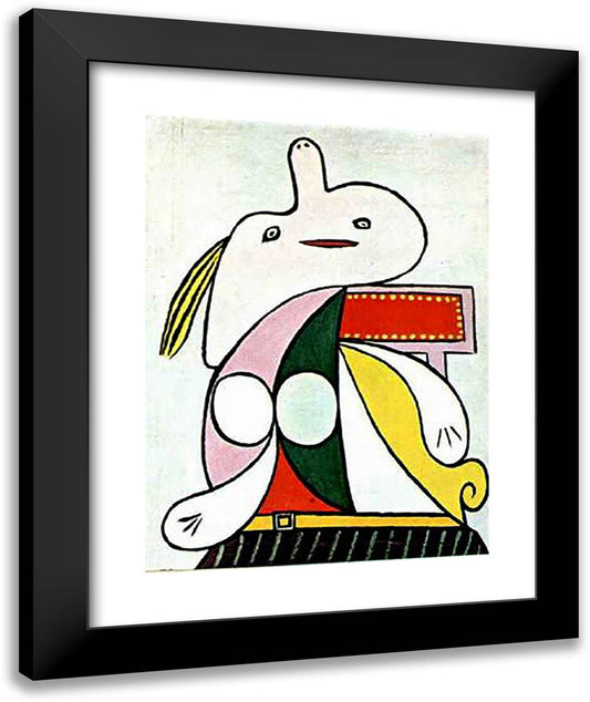 The Yellow Belt 20x24 Black Modern Wood Framed Art Print Poster by Picasso, Pablo