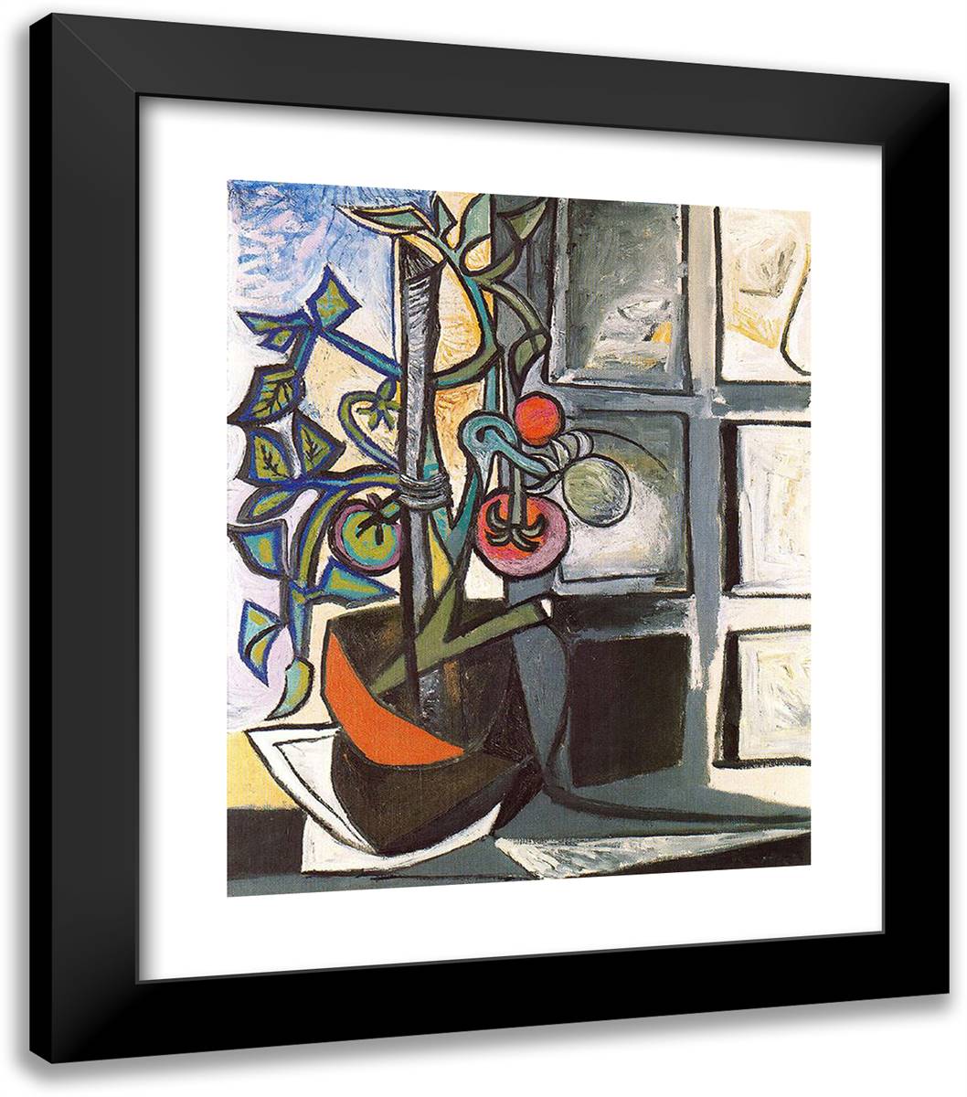 Tomato Plant 20x23 Black Modern Wood Framed Art Print Poster by Picasso, Pablo