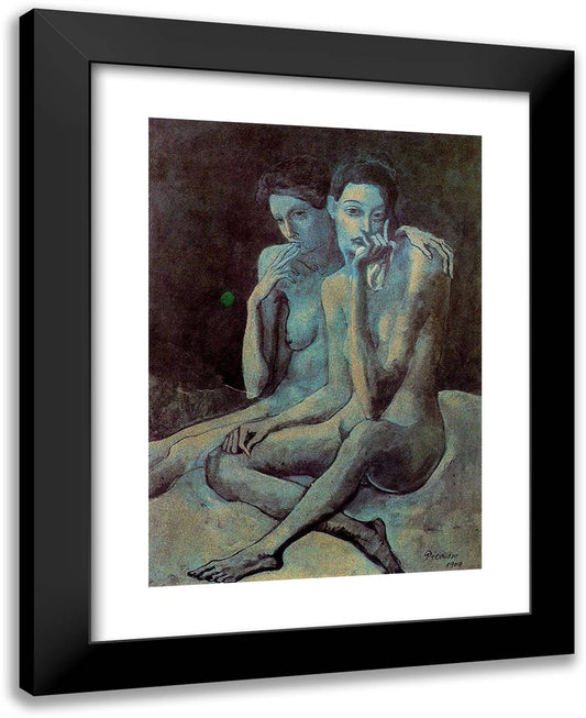 Two Friends 19x24 Black Modern Wood Framed Art Print Poster by Picasso, Pablo