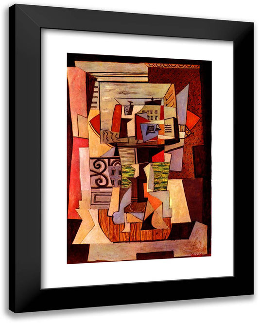 Window Opened to the Street Penthieure 19x24 Black Modern Wood Framed Art Print Poster by Picasso, Pablo