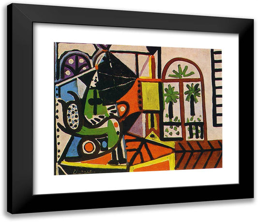 Woman in the Studio 23x20 Black Modern Wood Framed Art Print Poster by Picasso, Pablo