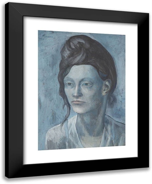 Woman with a Helmet of Hair 19x24 Black Modern Wood Framed Art Print Poster by Picasso, Pablo