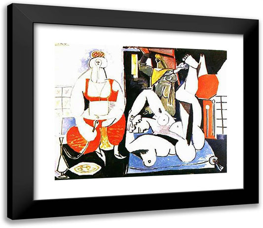 Women of Algiers 23x20 Black Modern Wood Framed Art Print Poster by Picasso, Pablo