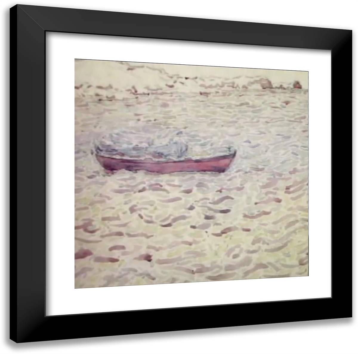 Boat  20x20 Black Modern Wood Framed Art Print Poster by Papaloukas, Spyros