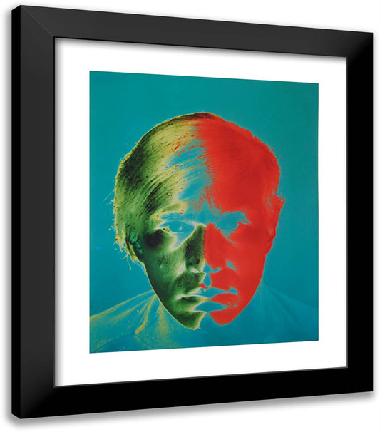Andy Warhol 20x23 Black Modern Wood Framed Art Print Poster by Halsman, Philippe