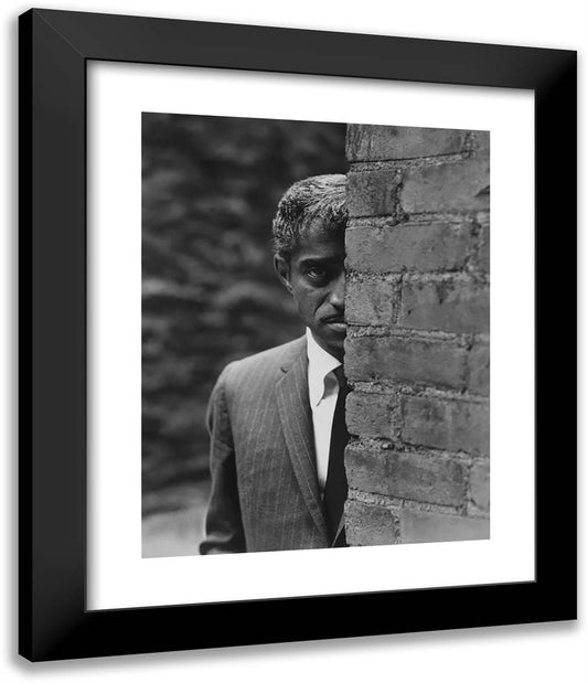 Sammy Davis Jr. 20x24 Black Modern Wood Framed Art Print Poster by Halsman, Philippe