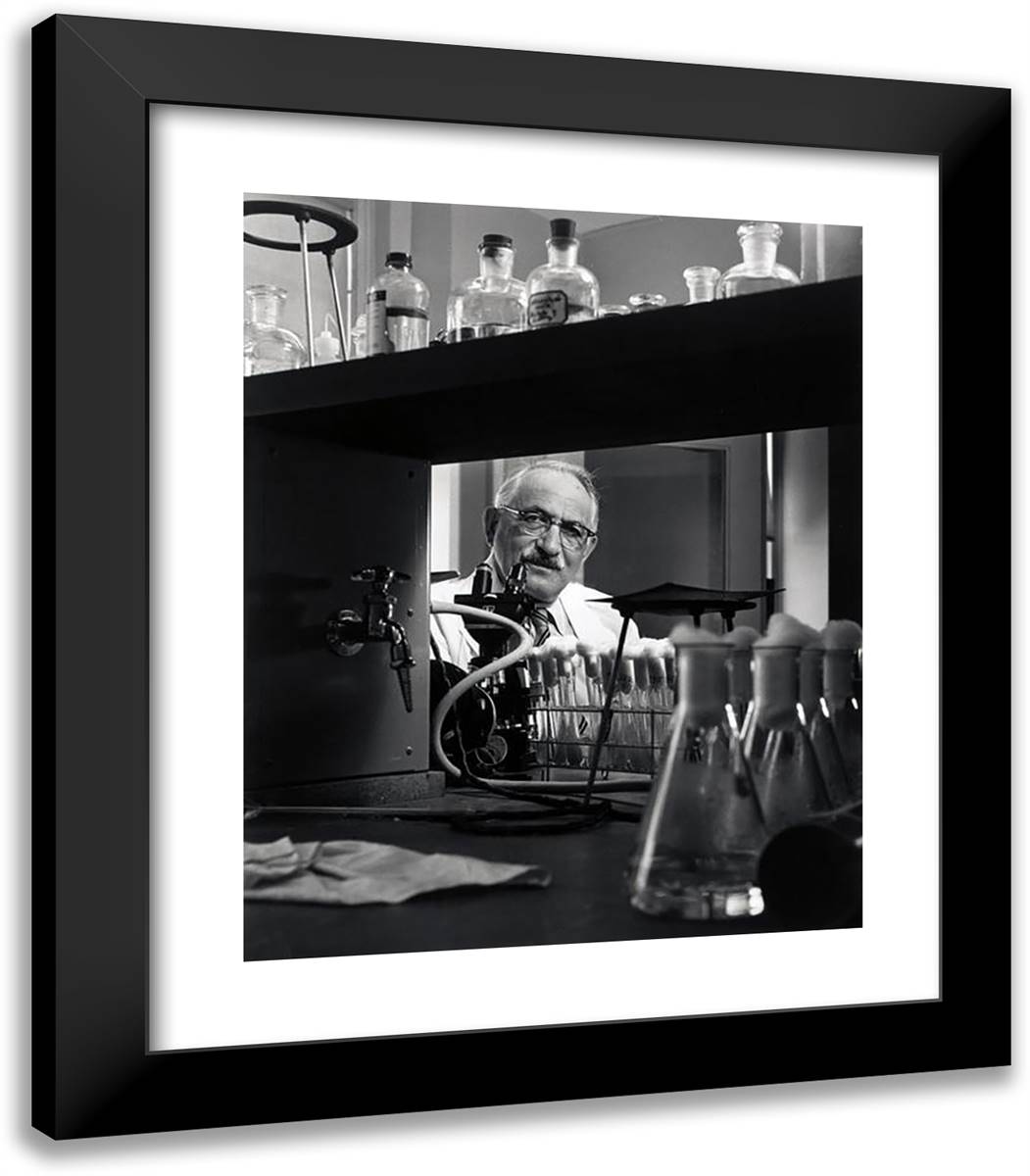 Selman Waksman 20x23 Black Modern Wood Framed Art Print Poster by Halsman, Philippe