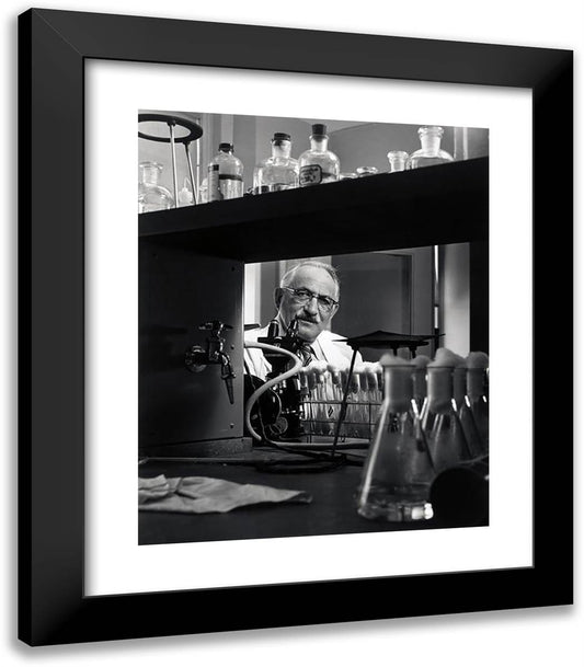 Selman Waksman 20x23 Black Modern Wood Framed Art Print Poster by Halsman, Philippe