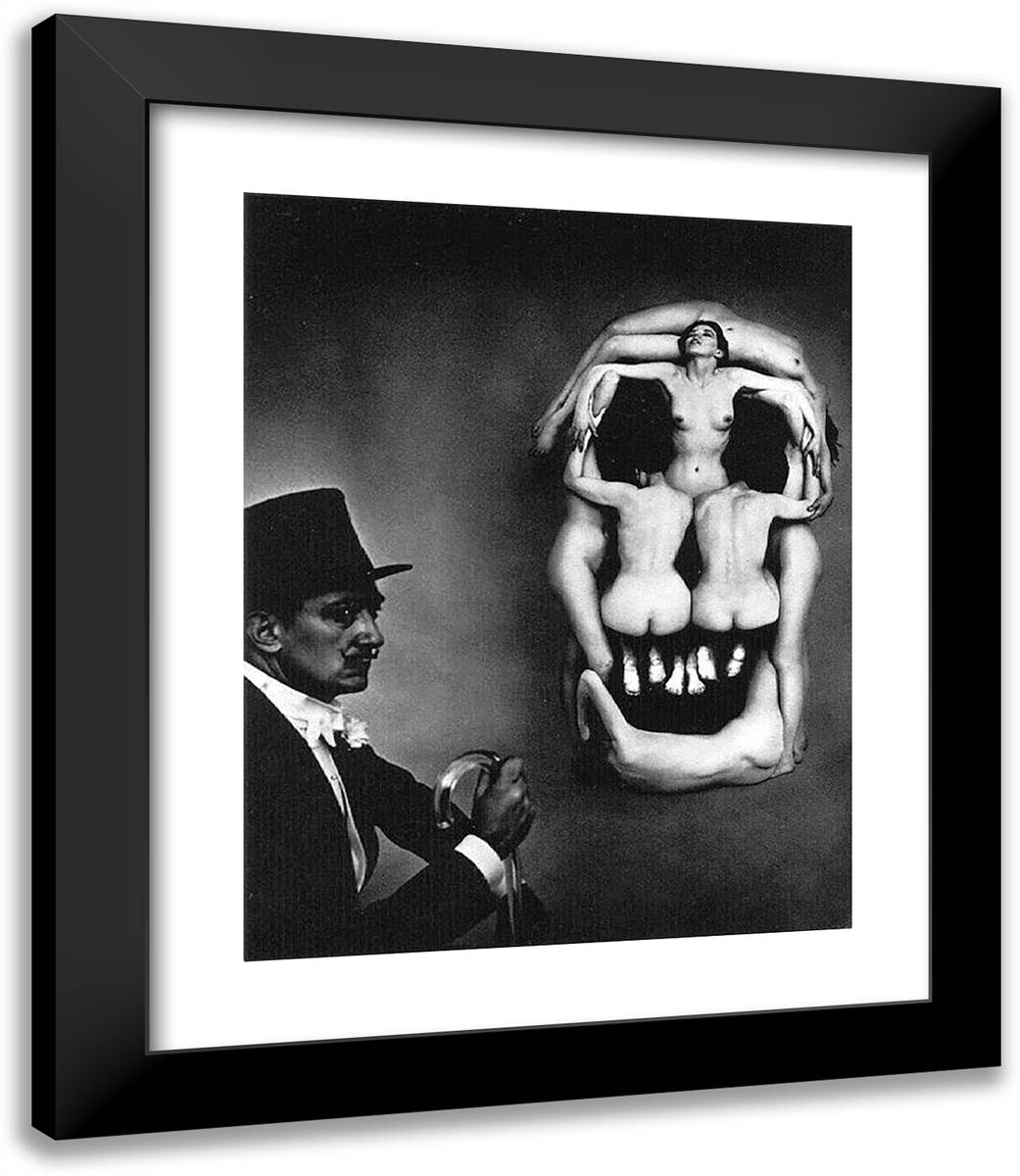 Voluptas Mors 20x23 Black Modern Wood Framed Art Print Poster by Halsman, Philippe