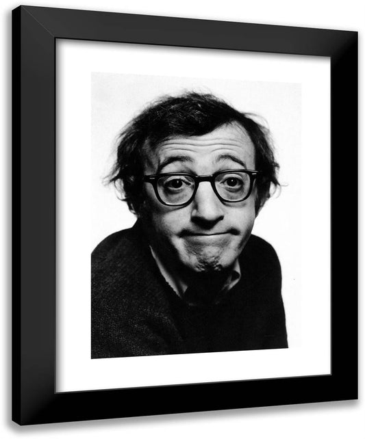 Woody Allen 19x24 Black Modern Wood Framed Art Print Poster by Halsman, Philippe
