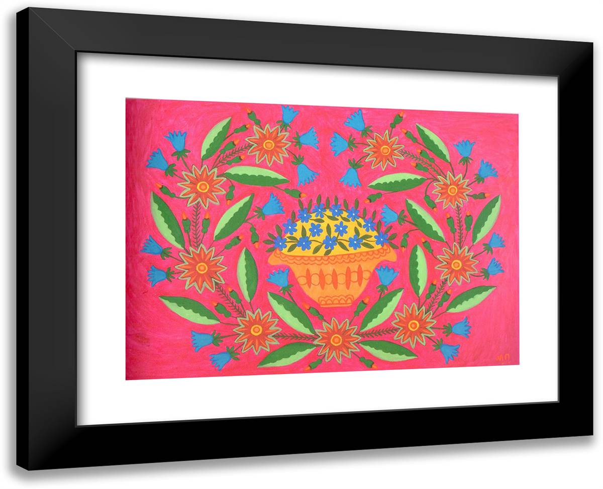 Don't Feast Your Eyes on Other People's Bread 24x19 Black Modern Wood Framed Art Print Poster by Primachenko, Maria