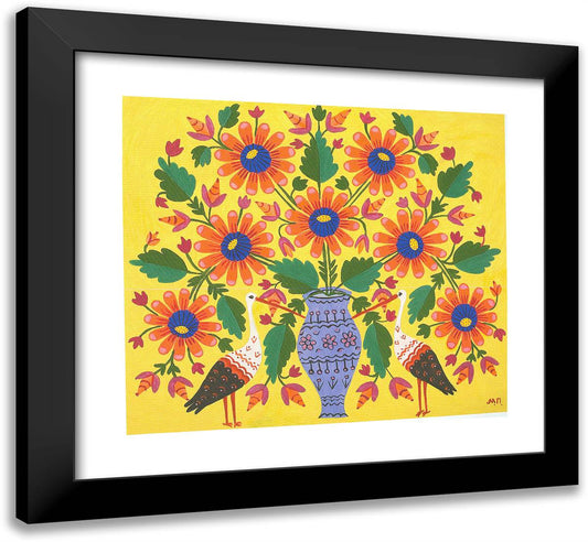 Lovely Spring, What Did You Bring 22x20 Black Modern Wood Framed Art Print Poster by Primachenko, Maria