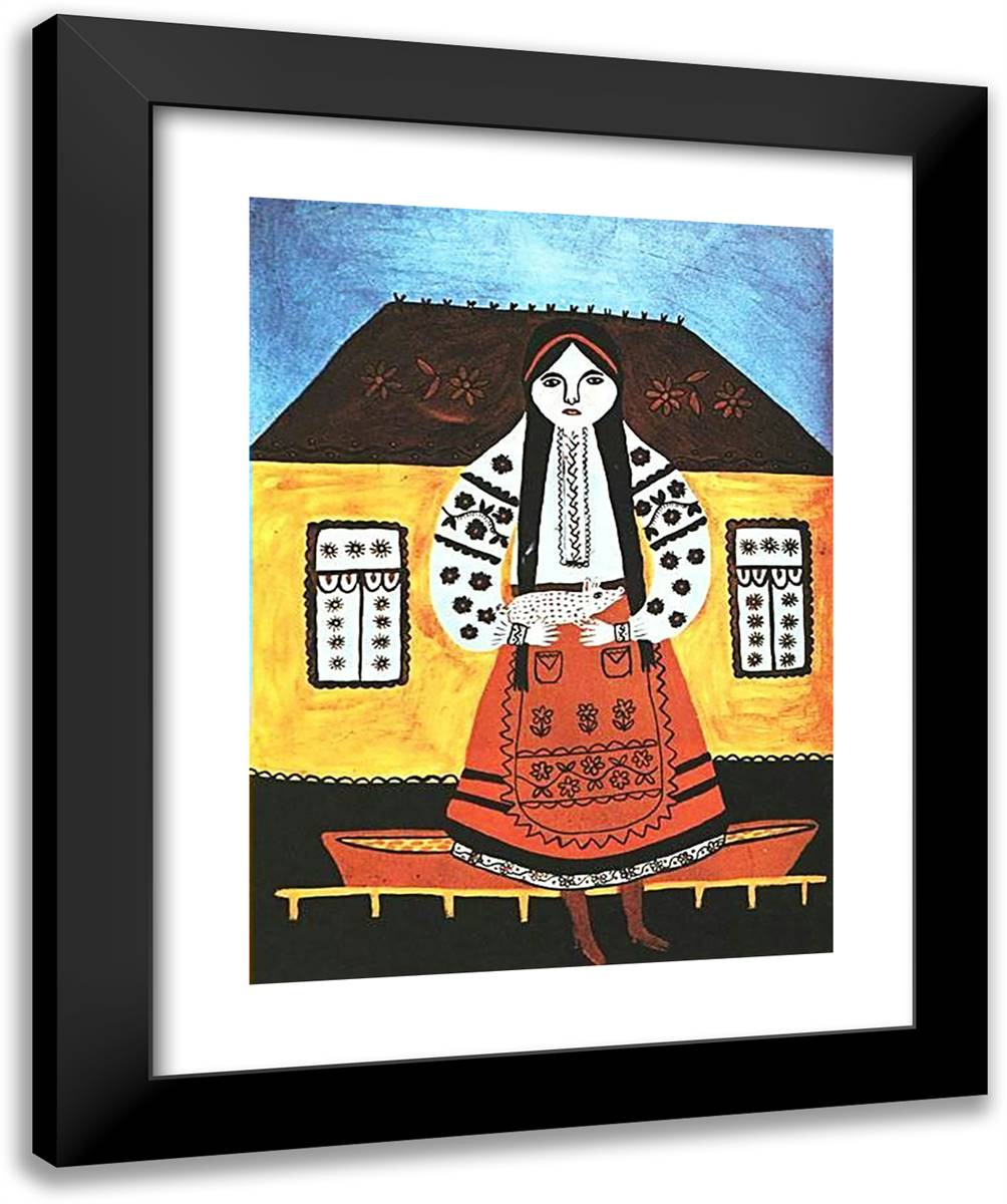 My Dear Has Fallen in Love with Brigadier 20x24 Black Modern Wood Framed Art Print Poster by Primachenko, Maria