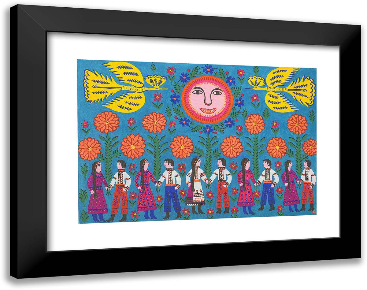 Our Army, Our Protectors 24x19 Black Modern Wood Framed Art Print Poster by Primachenko, Maria