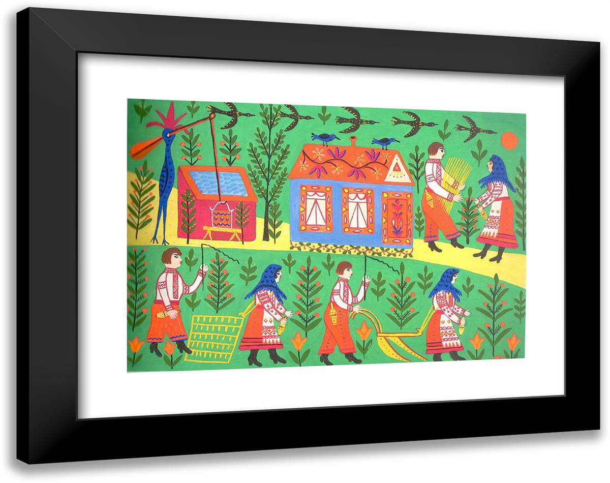 This Man Does Not Know How to Please a Woman 24x19 Black Modern Wood Framed Art Print Poster by Primachenko, Maria