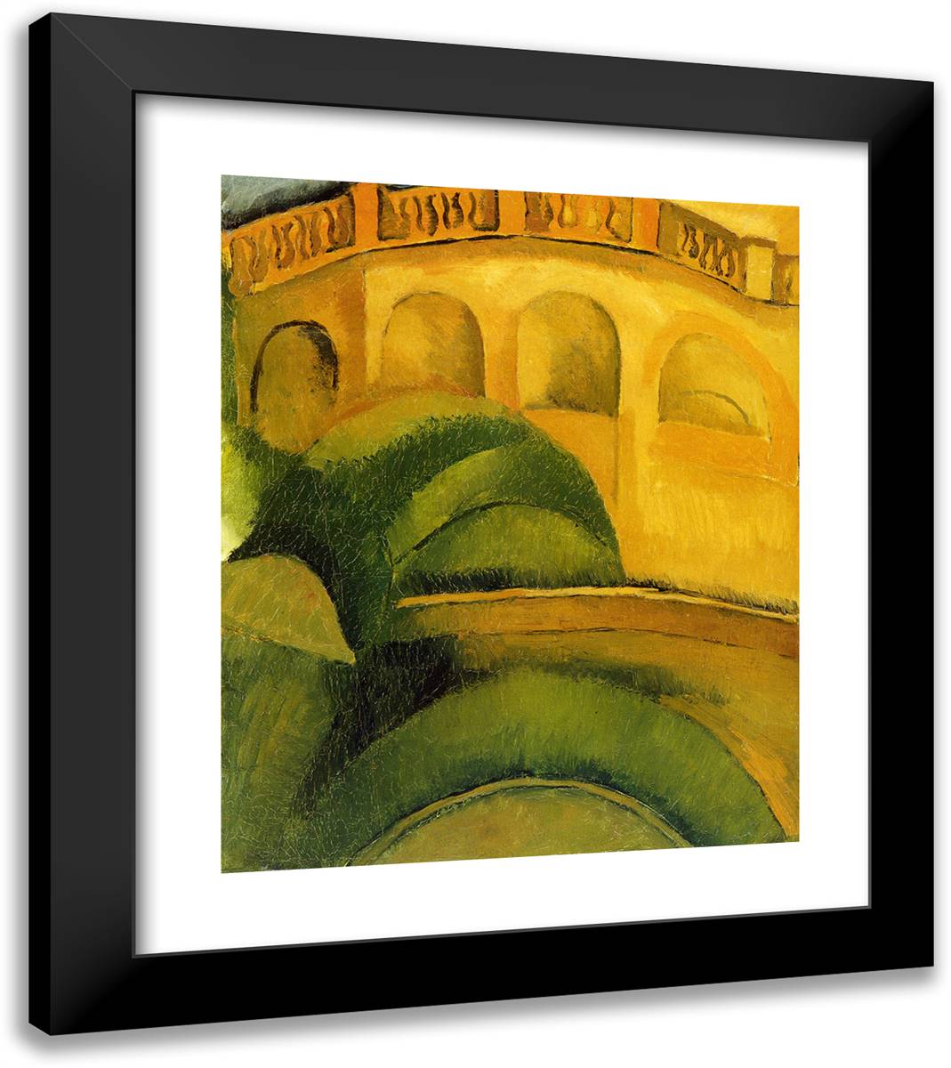 Arcades at L'Estaque 20x23 Black Modern Wood Framed Art Print Poster by Dufy, Raoul