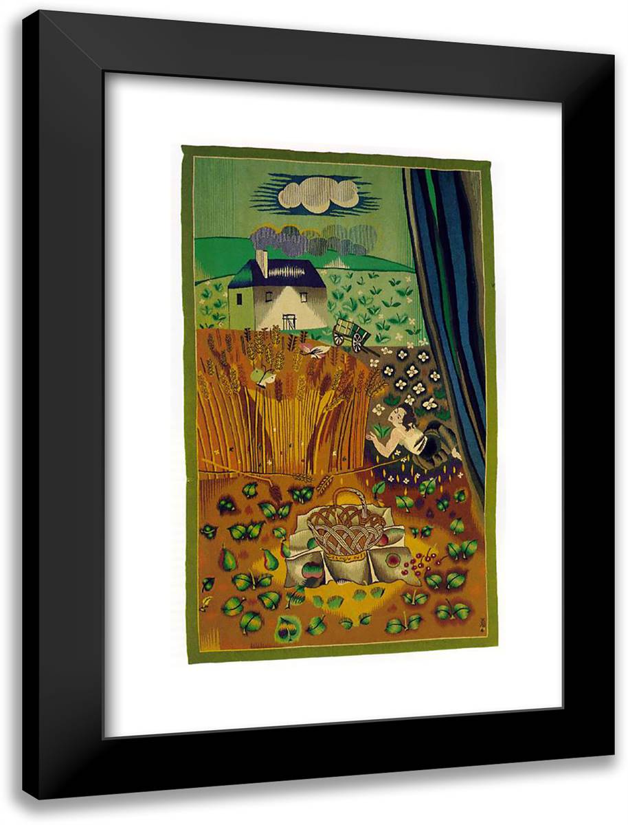 Aubusson Tapestry 18x24 Black Modern Wood Framed Art Print Poster by Dufy, Raoul