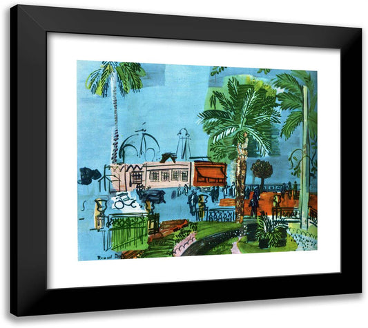 Casino of Nice 22x20 Black Modern Wood Framed Art Print Poster by Dufy, Raoul