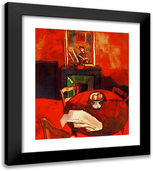 Interior with Fruit Bowl 20x23 Black Modern Wood Framed Art Print Poster by Dufy, Raoul