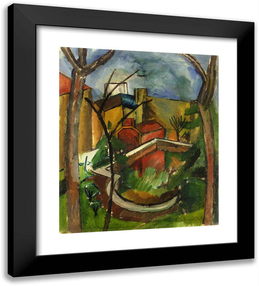 Landscape of Falaise 20x22 Black Modern Wood Framed Art Print Poster by Dufy, Raoul