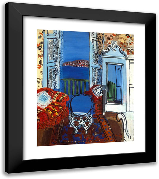 Open Window, Nice 20x23 Black Modern Wood Framed Art Print Poster by Dufy, Raoul