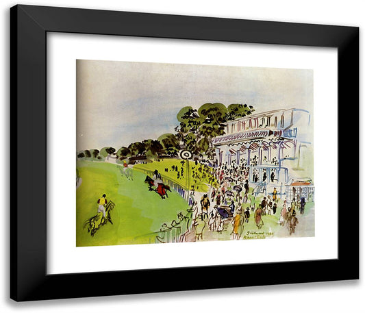 Races with Goodwwood  23x20 Black Modern Wood Framed Art Print Poster by Dufy, Raoul