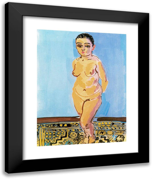 Standing Nude 20x24 Black Modern Wood Framed Art Print Poster by Dufy, Raoul