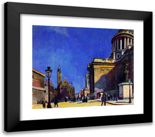 The Pantheon and St. Etienne-Du-Mont 22x20 Black Modern Wood Framed Art Print Poster by Dufy, Raoul