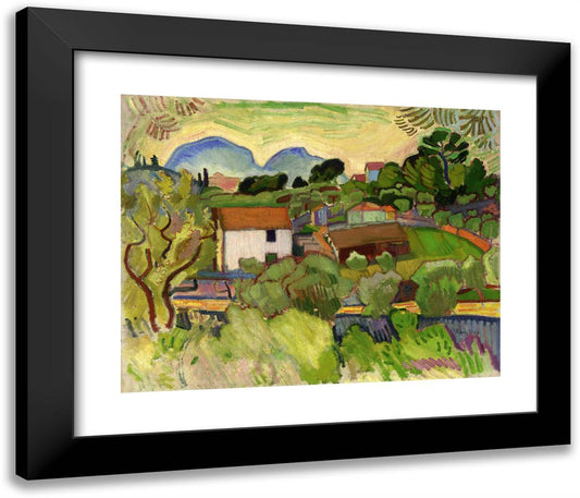 The River 23x20 Black Modern Wood Framed Art Print Poster by Dufy, Raoul