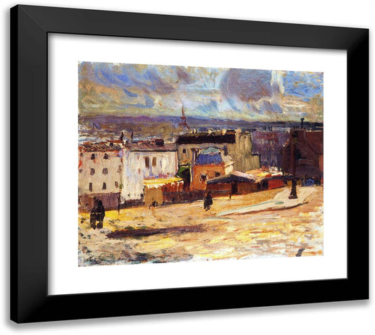 View of Paris from Monmartre 22x20 Black Modern Wood Framed Art Print Poster by Dufy, Raoul