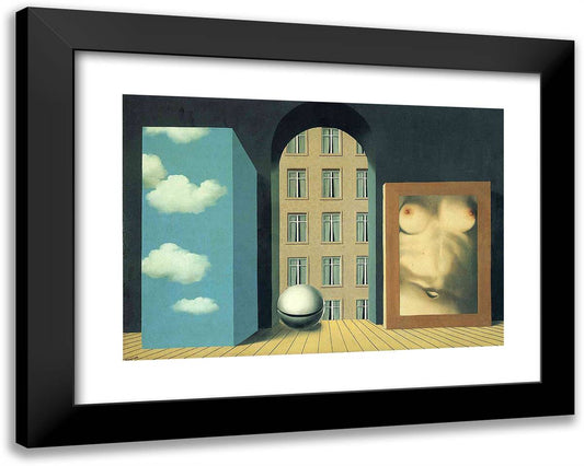 Act of VIolence 24x19 Black Modern Wood Framed Art Print Poster by Magritte, Rene