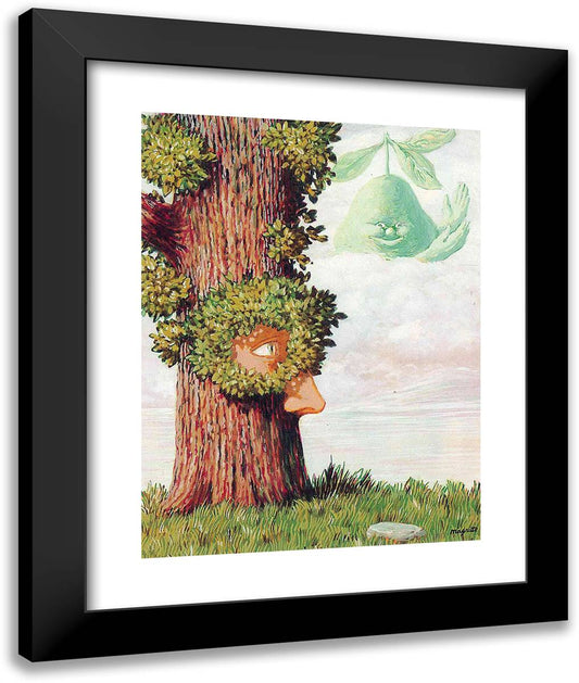 Alice in Wonderland 20x24 Black Modern Wood Framed Art Print Poster by Magritte, Rene